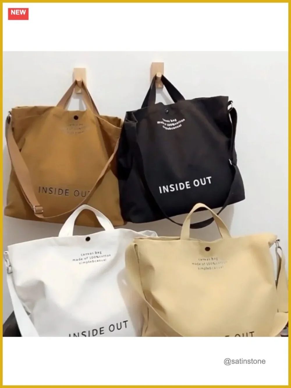 Women Canvas Tote Handbag Crossbody Satchel Shoulder Work Bag